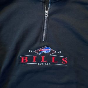 Buffalo bills quarter sip black embroidered sweater